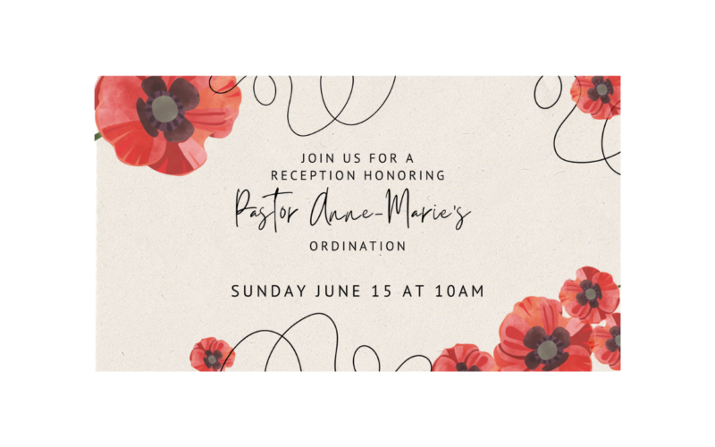 Pastor Anne-Marie’s Ordination