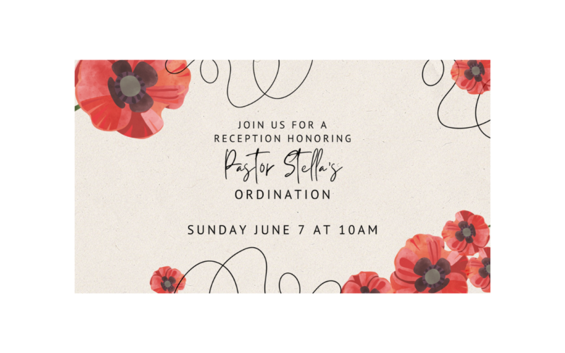 Stella’s Ordination Reception